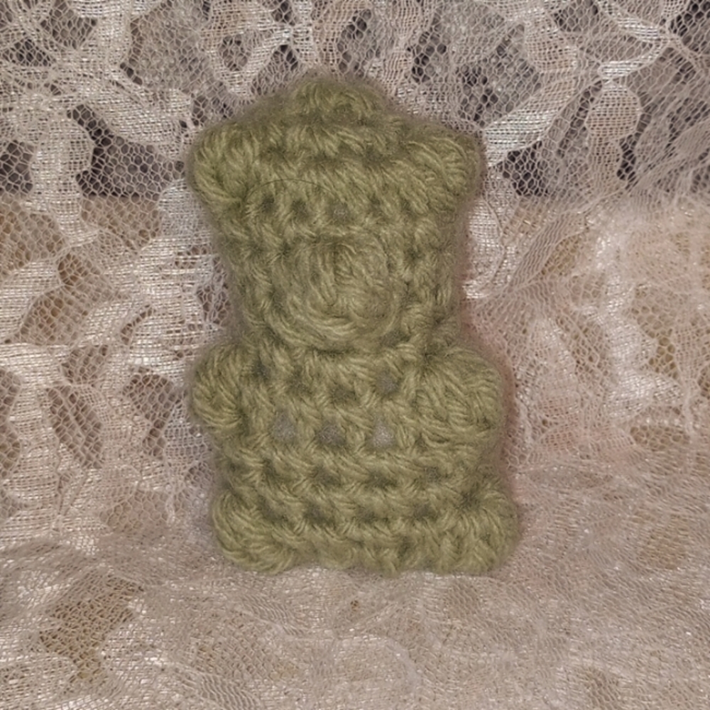 Handmade Frosty Green Gummy Bear Plush